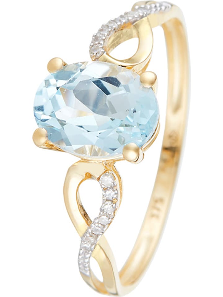 DIAMOND & CO Gold-Ring "Tobago" mit Diamanten - 60