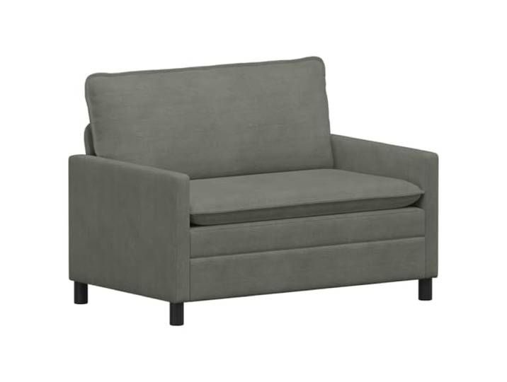 Coespram 2-Sitzer Sofa Cord Couch Hellgrau 126x81x87,5 cm Kompakter Zweisitzer aus weichem Rippenstoff für Wohnzimmer, Büro oder Schlafzimmer mit pflegeleichten Bezügen.