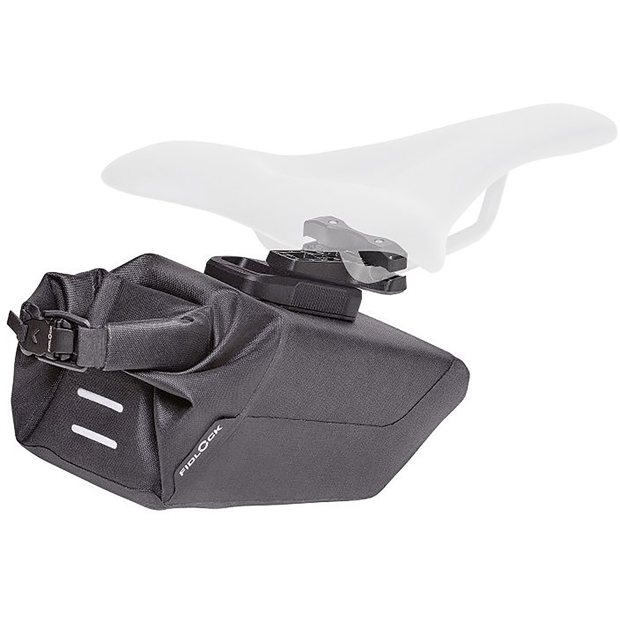 Fidlock Pinclip Saddle Bag M Satteltasche + Adapter Fahrradtaschen schwarz Größe M Rennrad | Gravel | Commuting
