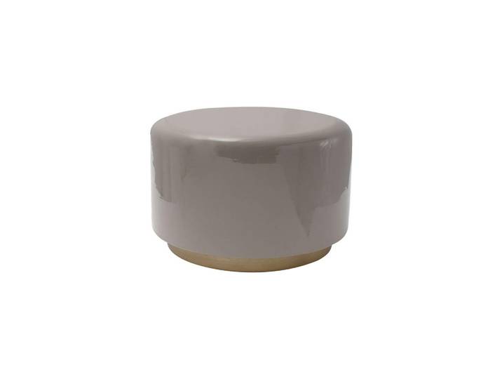Kayoom Hocker, Grau, Gold, Metall, rund, 43 cm, Wohnzimmer, Hocker, Sitzhocker