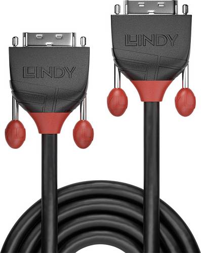 LINDY DVI Anschlusskabel DVI-D 24+1pol. Stecker, DVI-D 24+1pol. Stecker 5.00 m Schwarz 36254 DVI-Kabel