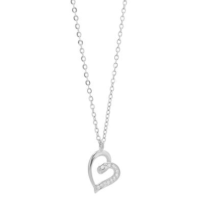 Kette ohne Anhänger ADELIA´S "Halskette mit Anhänger – Herz aus 925 Silber", silber, Halsketten, Damen, 45cm, Silber 925 (Sterlingsilber), Eine schöne Geschenkidee für jeden Anlass