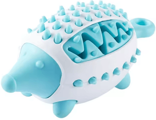 Inspire Picks Hedgehog Treat Dispensing Dog Toy Teeth Grinding & Slow Feeding Interactive Ball blue