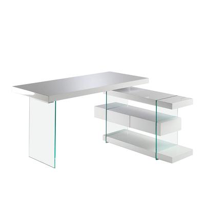 AC ANGEL CERDA Angel Cerdá Bürotisch in Weiß und Glas 3002C