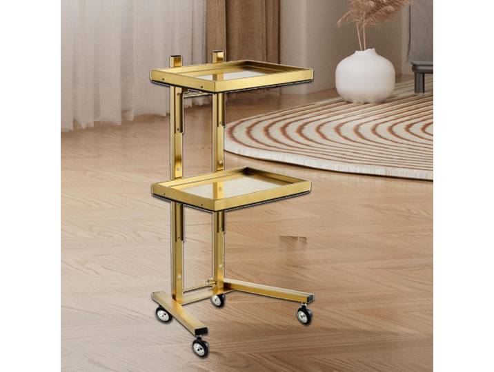 Chariot de Salon de beauté en acier inoxydable, chariot de Salon de coiffure de célébrité d'internet, chariot dédié pour Salon de coiffure pliable également