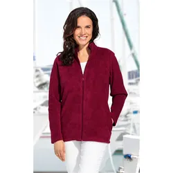 Baumwoll-Fleece-Jacke in rot in Größe 48/50 von DW-Shop, Rot, 48/50