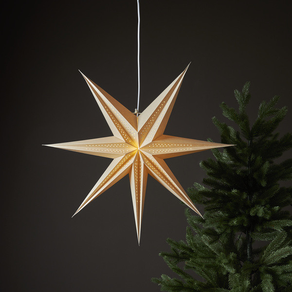 Star Trading Papieren Ster Beige voor Kerstdecoratie