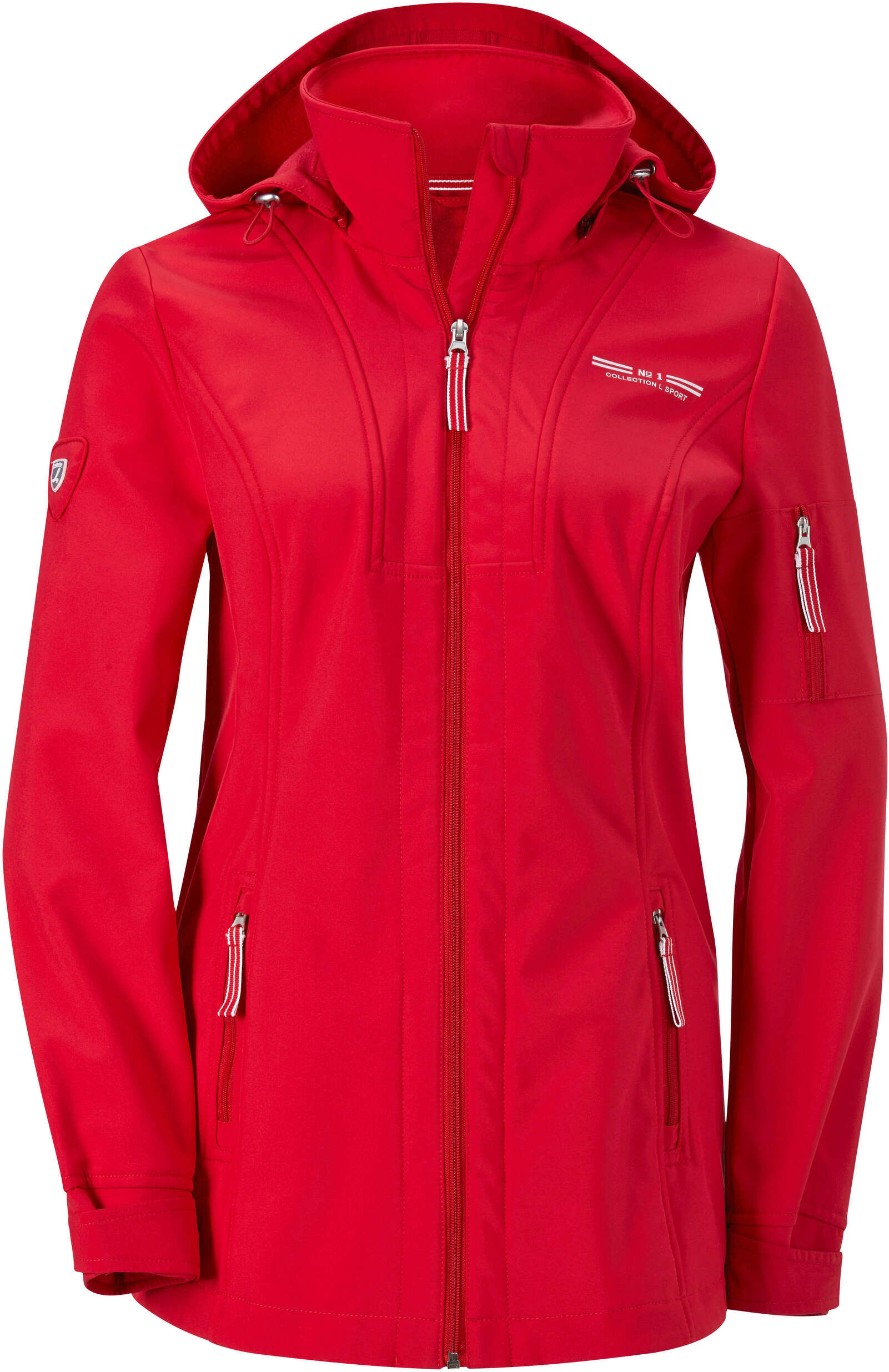 Funktionsjacke WITT "Softshell-Jacke Softshelljacke mit Fleece-Futter", Damen, Gr. 20, rot, Softshell, , Sportlich, gerade, Jacken Funktionsjacke