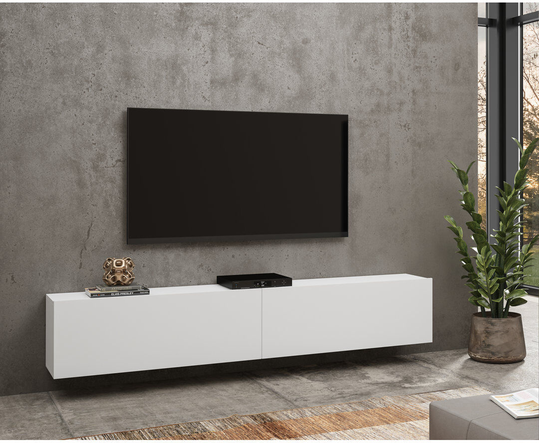 17 Stories Maurilia TV Stand for TVs up to 78" White Matt 78"