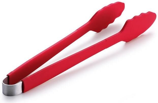 Grillzange LOTUSGRILL "Clima", rot, L:33cm, Edelstahl, Silikon, Küchenzangen, Grillzange rot L: 33cm