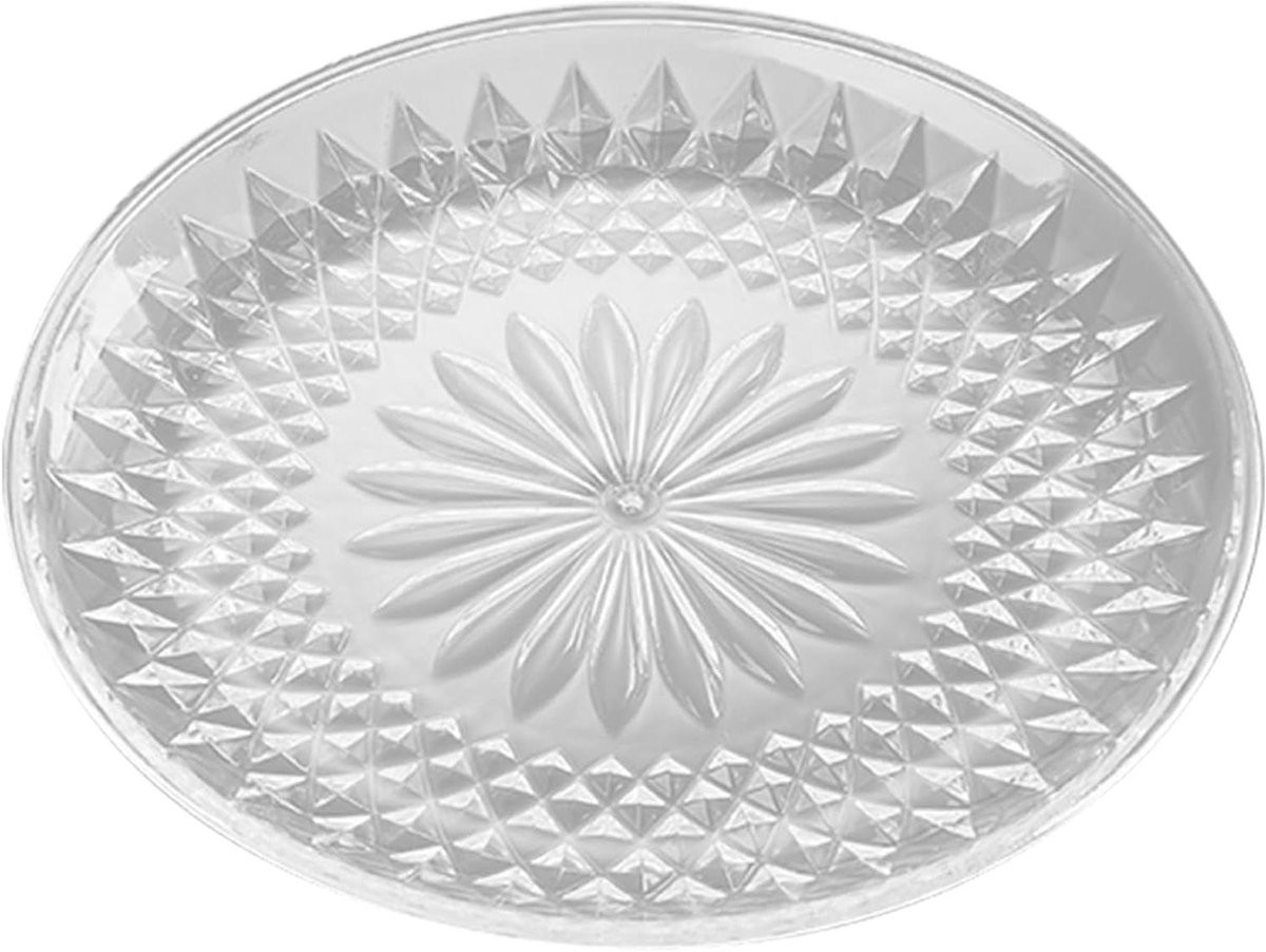 Rond Dienblad Snackbord Acryl Transparant - Diameter: 15 cm
