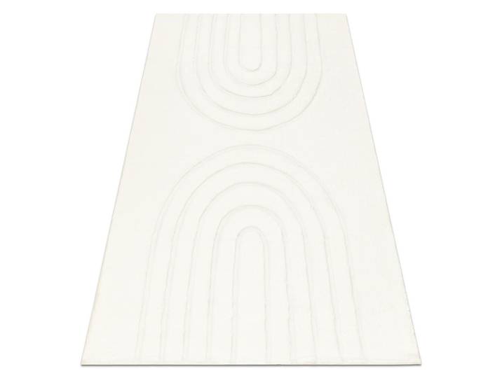 rugsX Curvy Arches waschbarer 80/150 cm, Weiß, Rechteckig, 80x150 cm, Teppiche und Böden, Teppiche