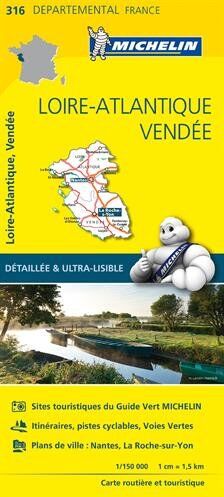 Collectif Michelin - Carte Loire-Atlantique, Vendée Michelin - Preis vom 11.10.2026 03:10:56 h