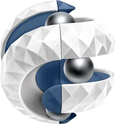 Rare Purchases Children Orbit Ball Cube Decompression Toy, Anti Stress Sensory Toys, Fidget Spinner Gifts For Kids, Focus Training Toy white