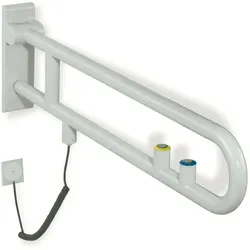 HEWI Stützklappgriff, drehbar, E-Ausführung, Gelb, 700 mm