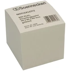 Soennecken 5808 Zettelklotz 9x9x9cm Recycling 800Blatt