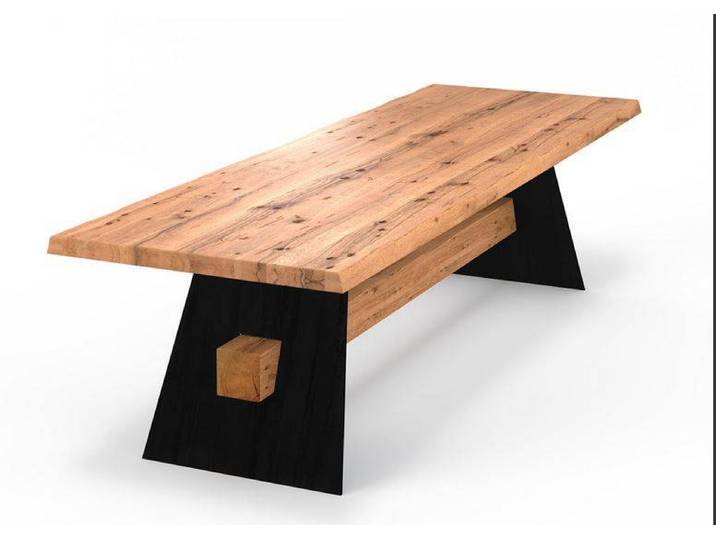Tischgestell Beam - Balkeneiche furniert – 3%-Vorkasse-Rabatt