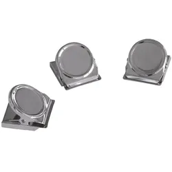 Franken 3er-Pack Magnetclips »HMC35«, Haftkraft 500 g silber, 4.5x3.5 cm