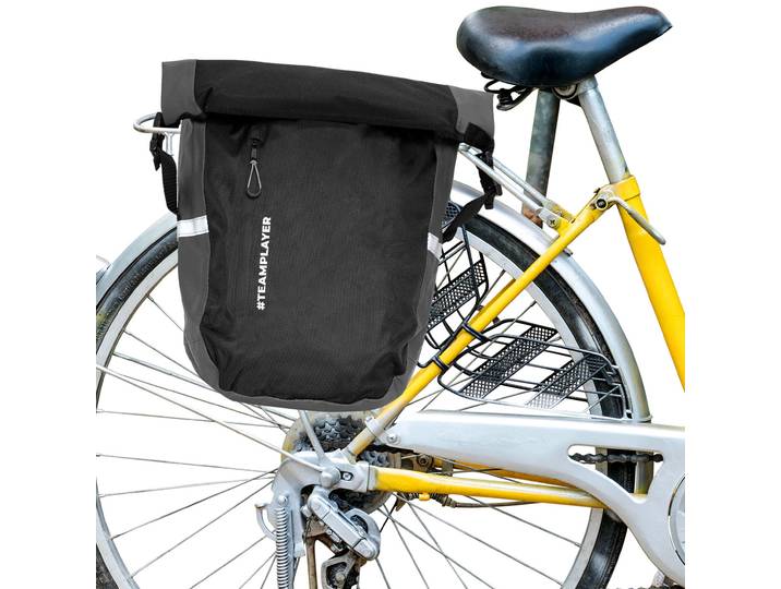 2in1 Fahrrad Gepäcktasche mit Rucksackfunktion, 20 l, schwarz