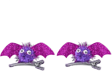 Inspired Deals Kids Halloween Bat Hair Clip Glitter Costume Hairpin Spooky Party Accessory rose Red