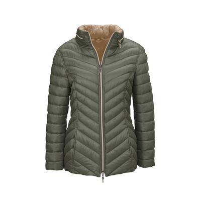 Steppjacke GOLDNER "Kurzgröße Leichte Steppjacke in knitterarmer Ware", Damen, Gr. 19, grün (moorgrün), Obermaterial: 100% Polyamid PA., normal, Sonstiges, Jacken Steppjacke, Leichte Wattierung mit Diagonalstepp