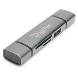 Digitus Dualer Kartenlesegerät & Hub USB-C / USB-A