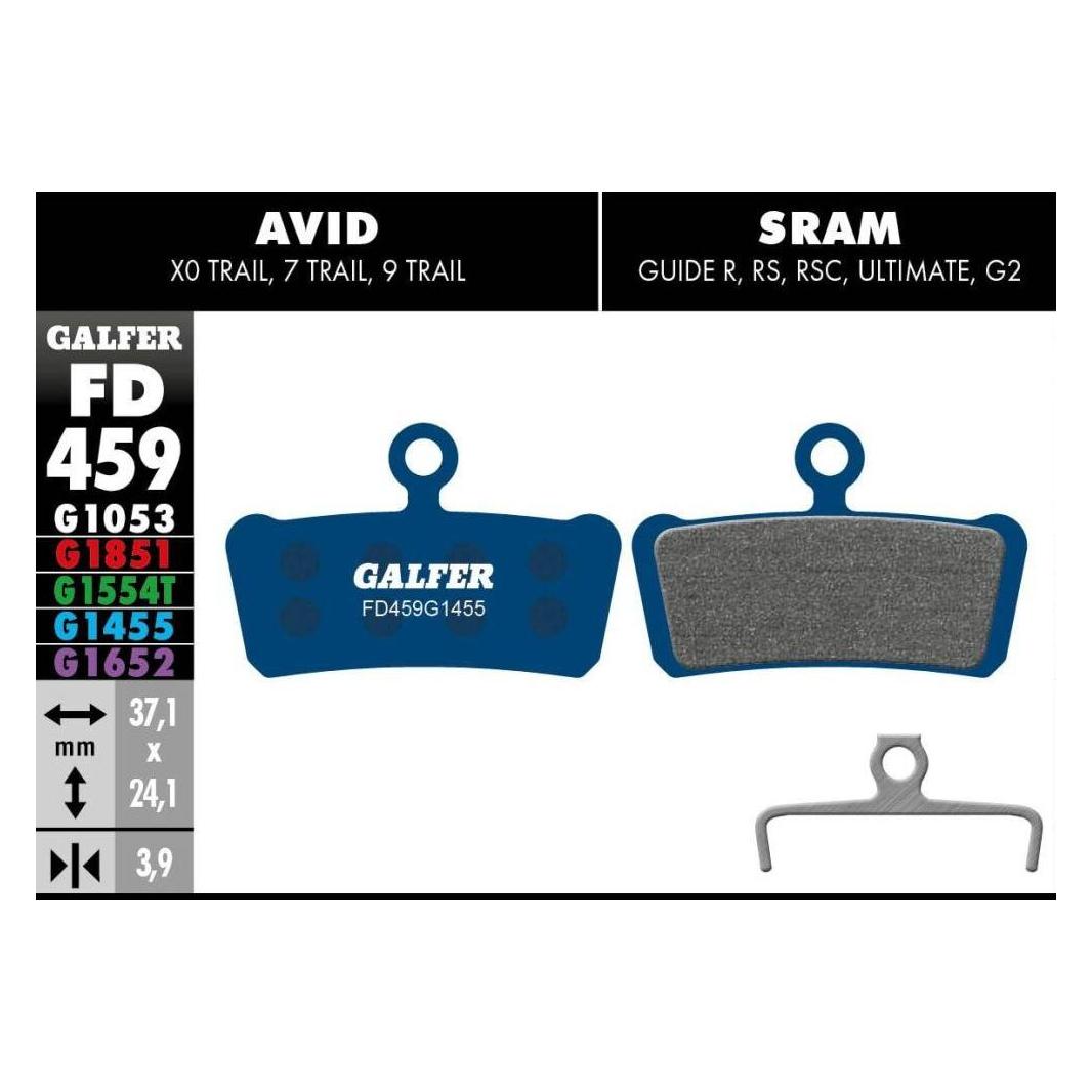 Galfer Bike GALFER Brake Pad FD459 Road "Avid Elixier X.0 / Trail 7,9 / Sram Guide" (Avid, SRAM, Semi-Metallisch) (FD459G1455)