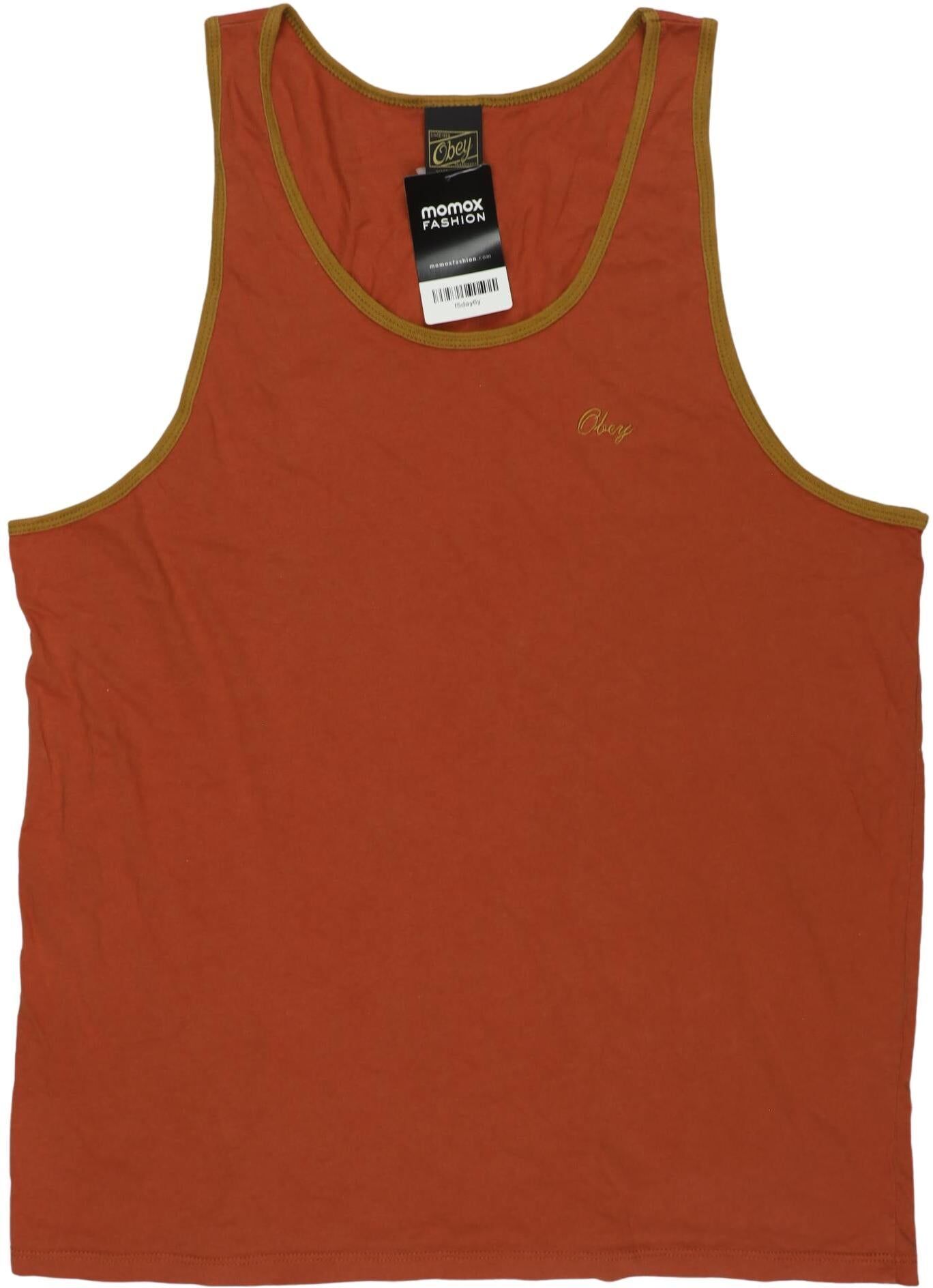 Obey Herren T-Shirt, Orange, Gr. L, Baumwolle - Second Hand