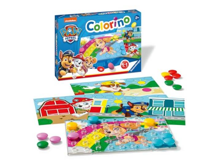 Ravensburger Verlag GmbH Ravensburger kinderspellen - 20906 - Paw Patrol Colorino, kinderspel om kleuren te leren, mozaïekplug-inspel, vanaf 2 jaar