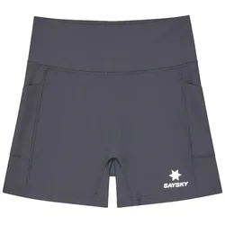 Saysky Damen Combat+ Rib Short Tights 4" grau