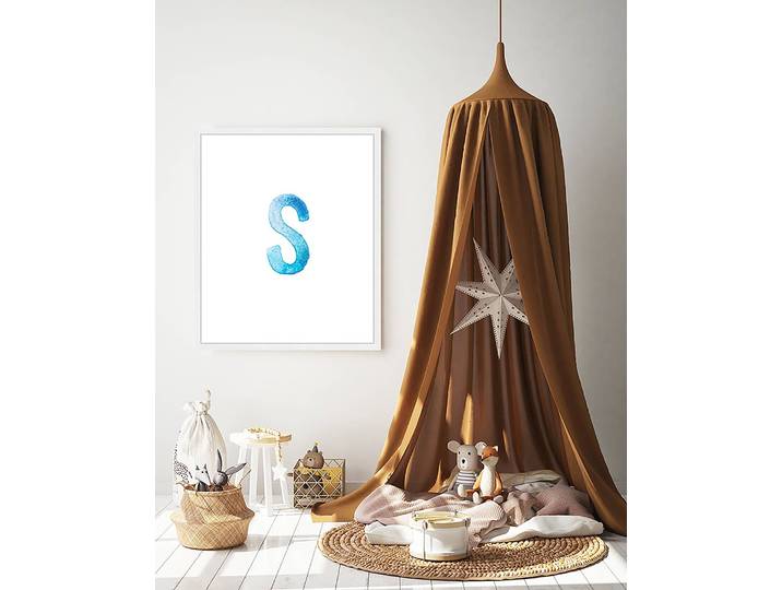 Tableau déco Letter S 53 x 63cm Multicolore