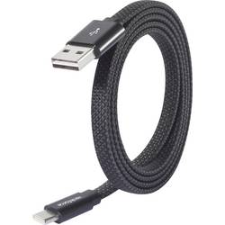 Renkforce USB-Kabel USB 2.0 USB-A Stecker, USB-C® Stecker 1.00 m Schwarz mit magnetischer Aufwicklung RF-6872560