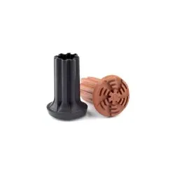 Stockkapsel / Krückenkapsel / Gummikappe, elastischer Schaft 12,5 - 16,5 mm braun