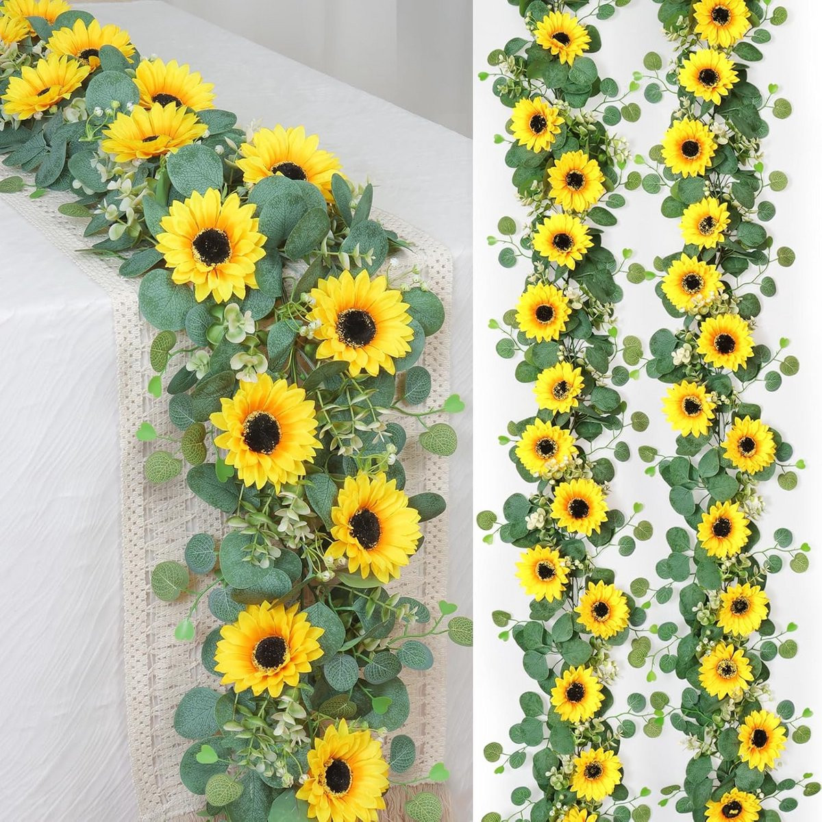 Zonnebloemslinger 2 meter - Kunstbloemen voor binnen en buiten