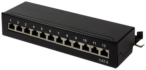 LogiLink NP0017 12 Port Patch-Panel CAT 6 1 HE