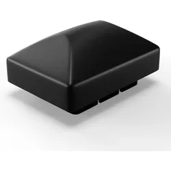 10x Qualinos Pfostenkappen 60x40 mm Runddach in Schwarz 9005 für Zaunpfosten Rechteckrohr UV-stabilisiert Made in Germany