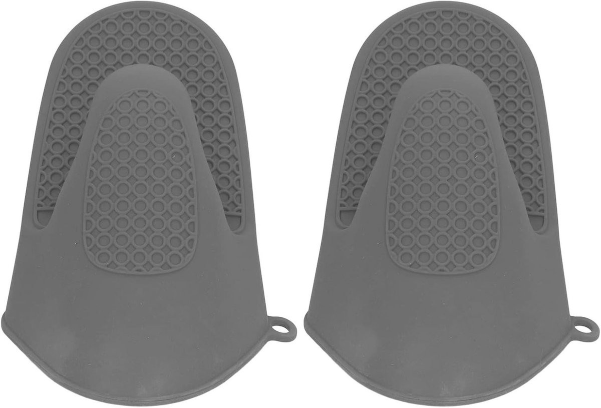 Ovenwanten Set van 2, Mini Silicone, Grijs