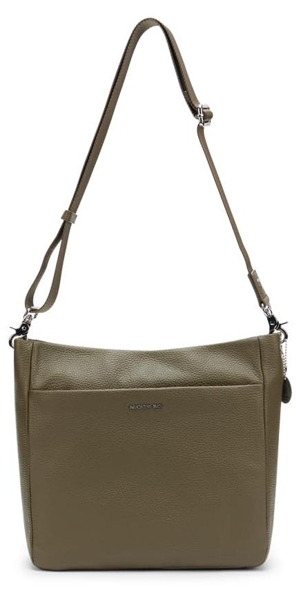 Mandarina Duck Leder Umhängetasche Mellow Leather Crossover Bag Winter Olive oli