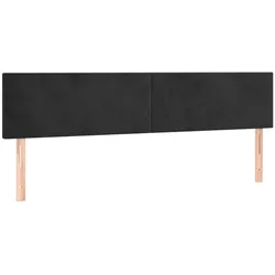 vidaXL Kopfteile 2 Stk. Schwarz 100x5x78/88 cm Samt