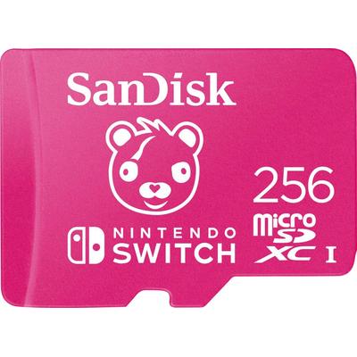 SANDISK Speicherkarte "microSDXC™-Karte für Nintendo Switch™ Fortnite Edition", pink (pink, weiß), 256 GB, Speicherkarten