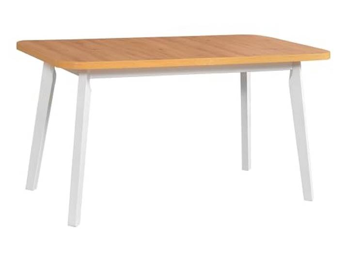 LeafDesign Ausziehbarer Esstisch- Oval- Esszimmertisch- Küchentisch-Hölzerne Beine in Weiss - Tischplatte in Artisan- Moderner Stil- Für 6-8 Personen, 80x 140-180