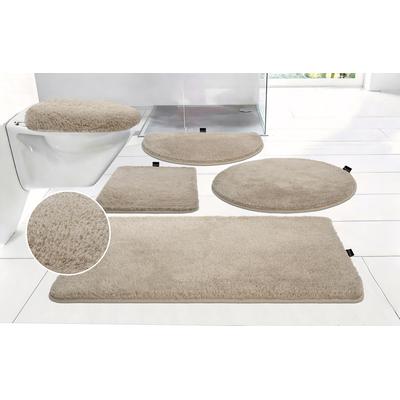 Badematte BRUNO BANANI "Lana, Standard & Premium Qualität, 25 mm oder 30 mm Höhe", beige (taupe), rund ( Ø 100cm), Polyacryl, Badematten, Badematte, Badteppich, Badematten, unifarben, auch als 3 teiliges Set & rund