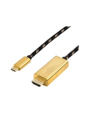 ROLINE GOLD Adptrkb. USB C-HDMI ST/ST 2m Digital/Daten Digital/Display/Video 2 m (11.04.5847)