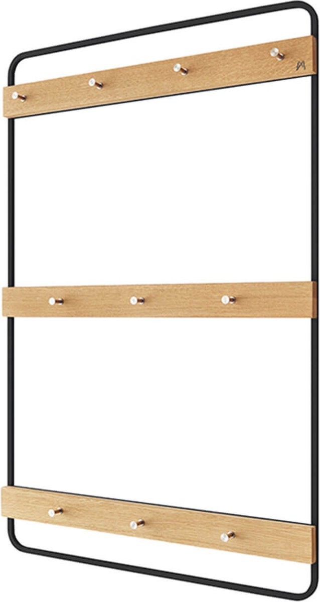 My Modern Home Modulo Wandkapstok M268B Zwart / Eiken