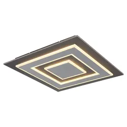 LED Deckenlampe Deckenleuchte Wohnzimmerlampe Panel Aufbau, Acryl Kunststoff Metall, 40W 840lm warmweiß, LxBxH 48x48x5,2 cm