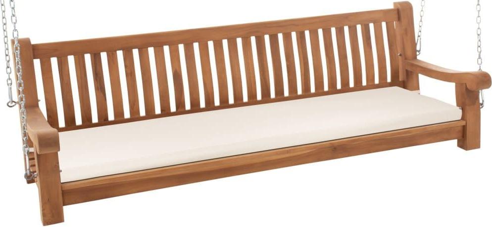 Teak-Schaukelbank - Gartenschaukel - Hoher Sitzkomfort mit bequemer Kaltschaumauflage