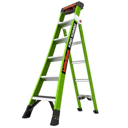 Little Giant KING KOMBO 4STEPS industriële glasvezel trap met ground cue