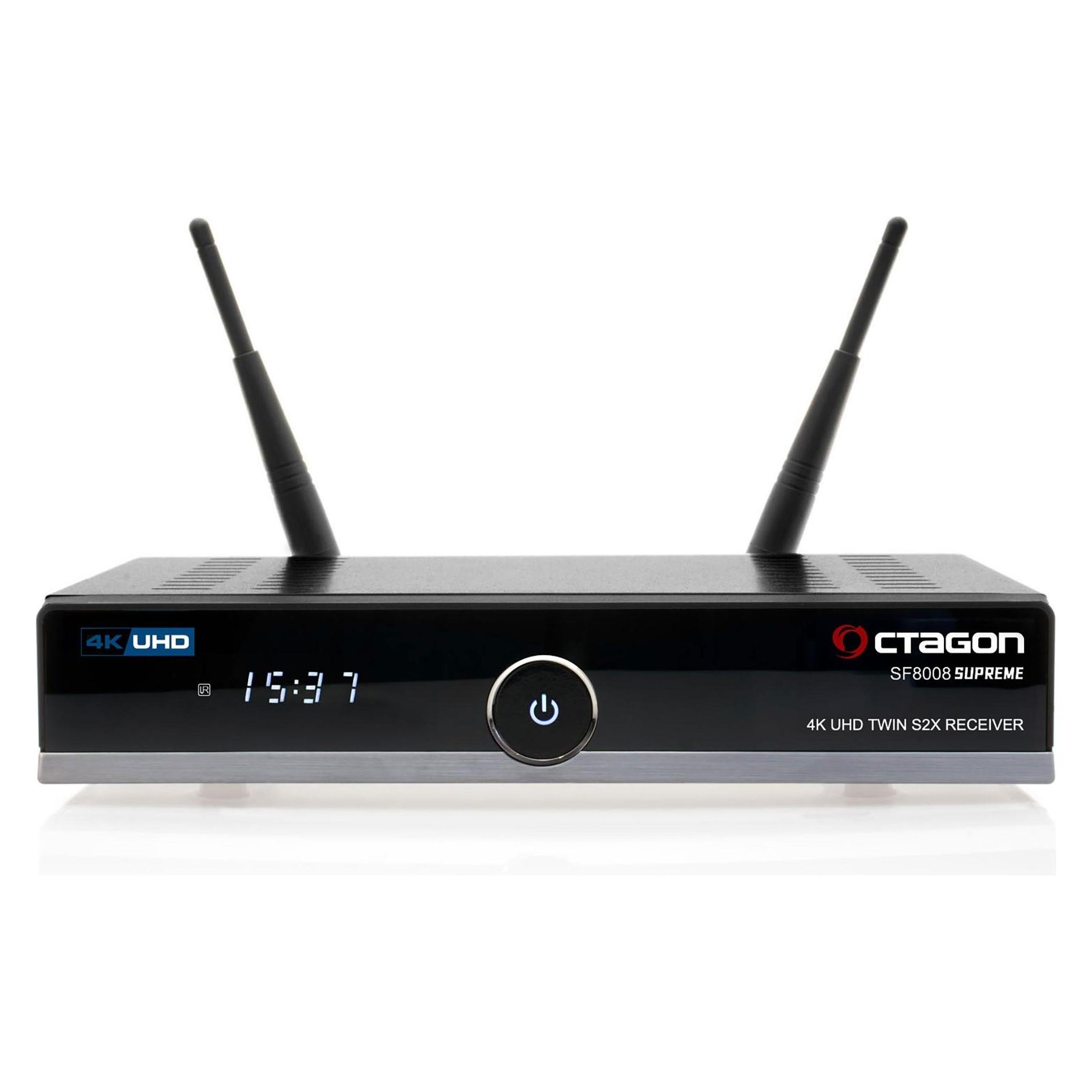 Octagon SF8008 Supreme UHD 4K Twin Sat-Receiver (2x DVB-S2X MS, Linux E2, M.2, Dual-WiFi) (DVB-S2X) (42711435)