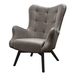 SESSEL SAND mit schwarzen Beinen