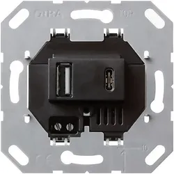 Gira USB-Spannungsversorgung 2-f. Typ A/C Einsatz 236900
